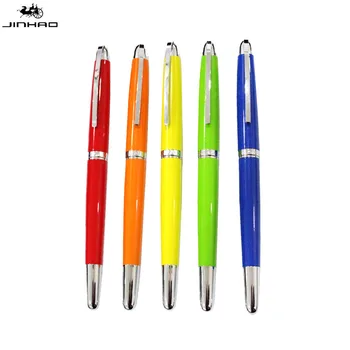 

Cheap Price Promotion Jinhao 606 High Quality Silver Clip Rollerball Pen 0.7mm Metal Ballpoint Pens for Writing Office Supplies