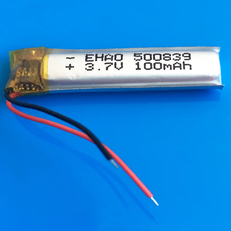 3,7 V 100mAh lipo перезаряжаемая батарея 500839 литий-полимерная для MP3 bluetooth часы ручка MID гарнитура головной фон видео ручка