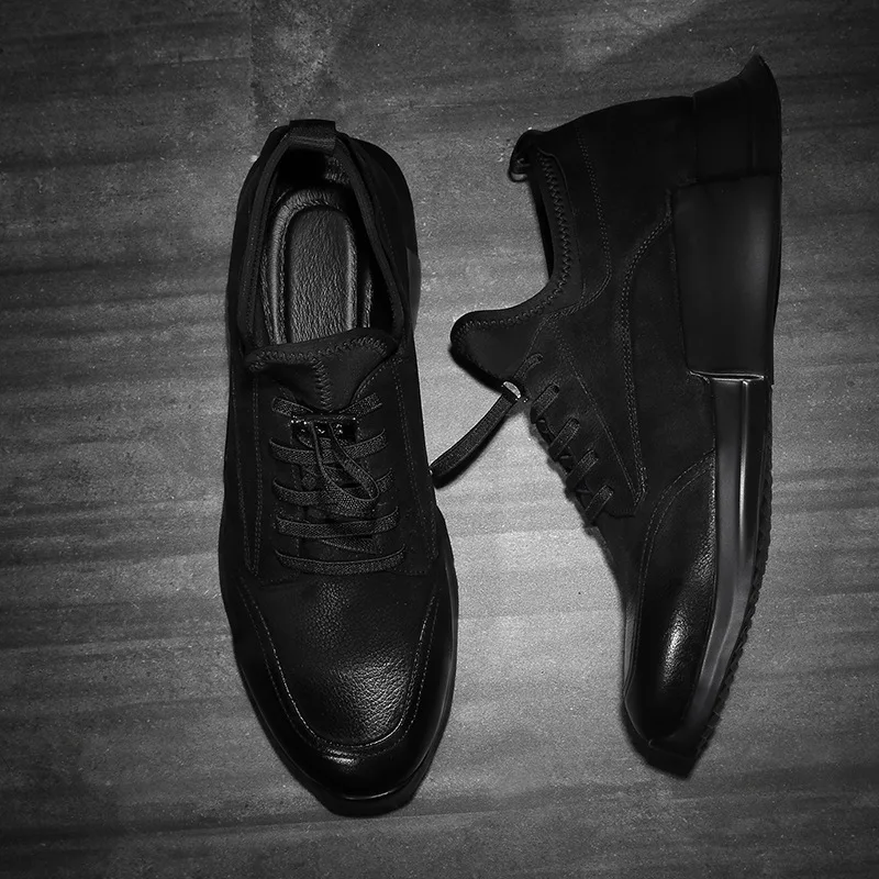 2019 Новое поступление мужская обувь высокого качества кожаные мужская обувь повседневные на шнуровке мужские кроссовки удобные винтажные