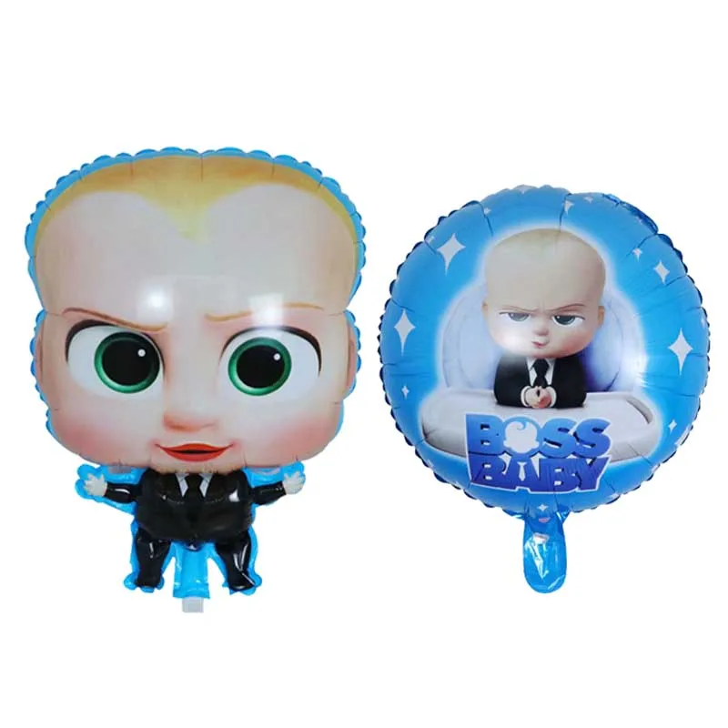 

5pcs 18inch Round Baby boss Birthday Party Theme Foil Helium Balloons Kids Birthday Party Decorations Supplies Air Globos Ball