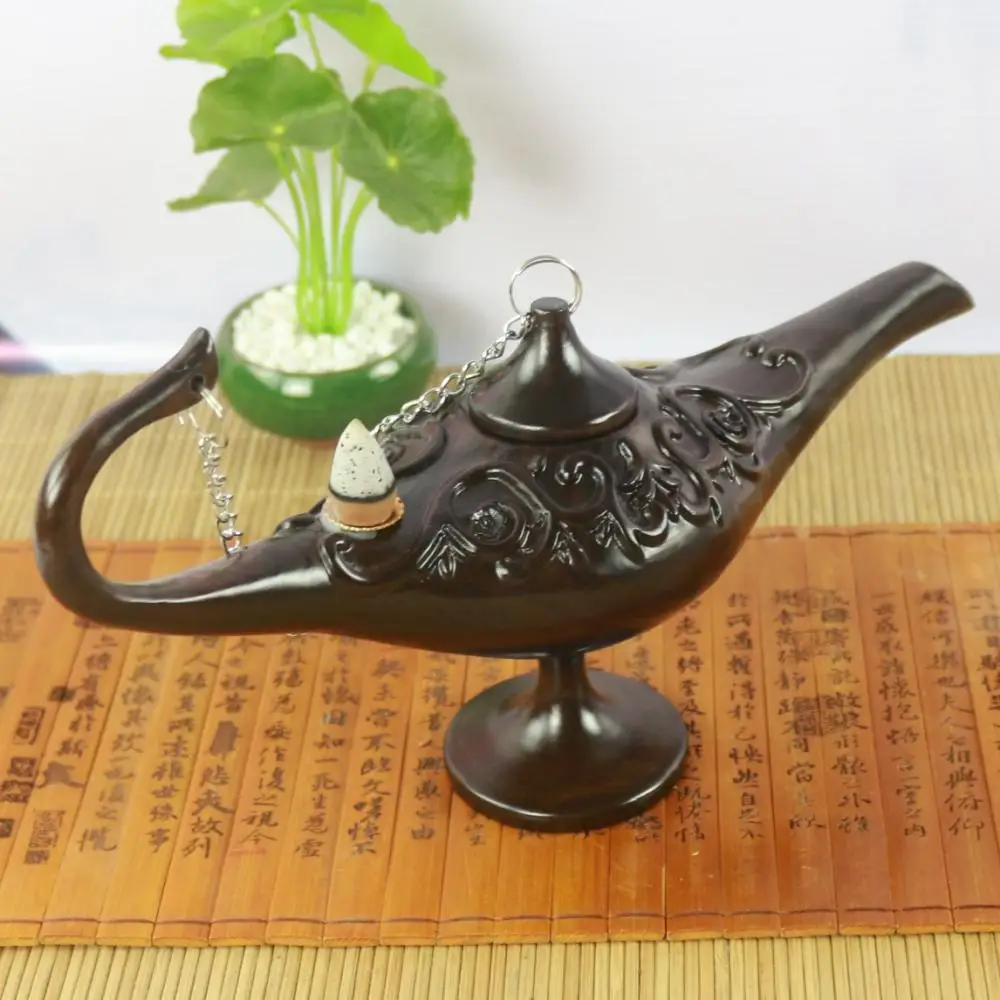 

Backflow Incense Burner Incense Cone Sticks Holder Home Decor Wood Magic Lamp Pot Retro Wishing Gift Vintage Creative Censer