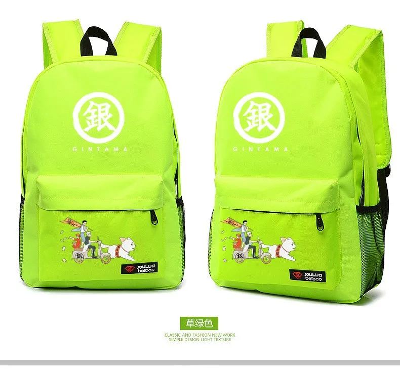 Дропшиппинг японского аниме гинтама холст галактика светящаяся печать рюкзаки для девочек-подростков школьный рюкзак для ноутбука