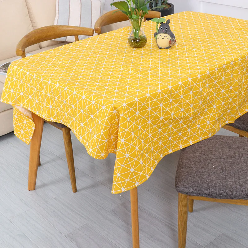 

Modern Style Tablecloth Cotton Linen Tablecloth Protector Sheet Tea Cloth for Home Kitchen Wedding Party Decor