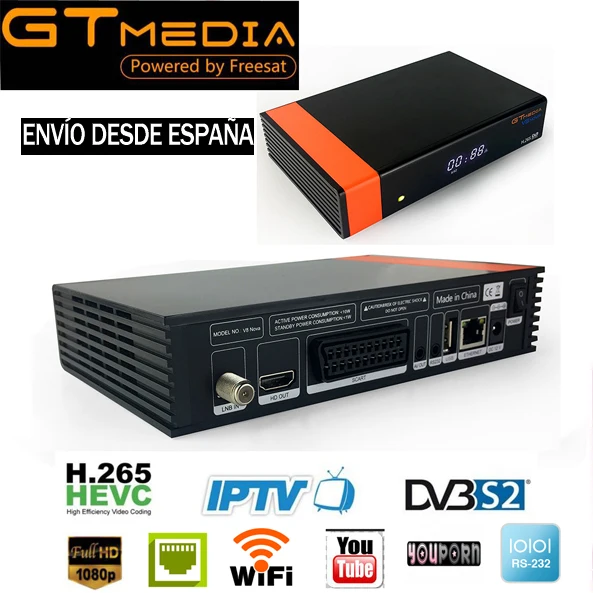 GTMEDIA V8 NOVA 2 шт./3 шт./5 шт./10 шт. спутниковый ресивер DVB S2 Поддержка EPG встроенный wifi Ethernet