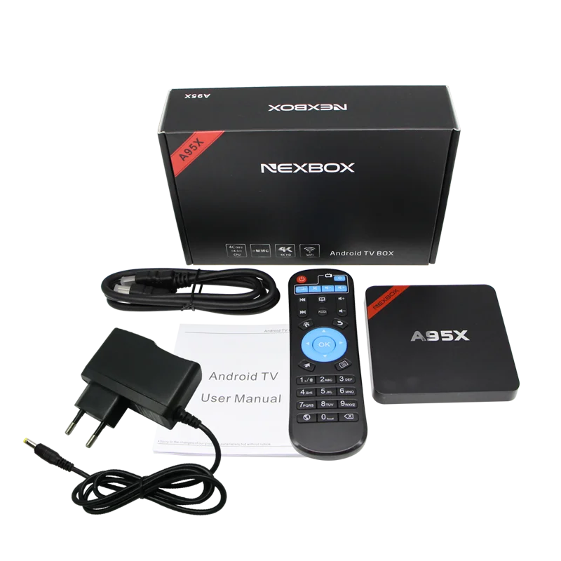  NEXBOX A95X Android 5,1 Tv Box  2+16 Гб 4K HD 2,0 ГГц Смарт Amlogic S905 медиаплеер PK X96 mini mxq Pro 