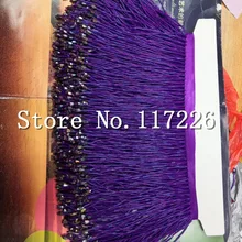 5 ярдов/сумка фиолетовая 12-15 см Ширина труба лента с бисером бахрома кисточкой для модного дизайнера/Распиловка/платье украшение