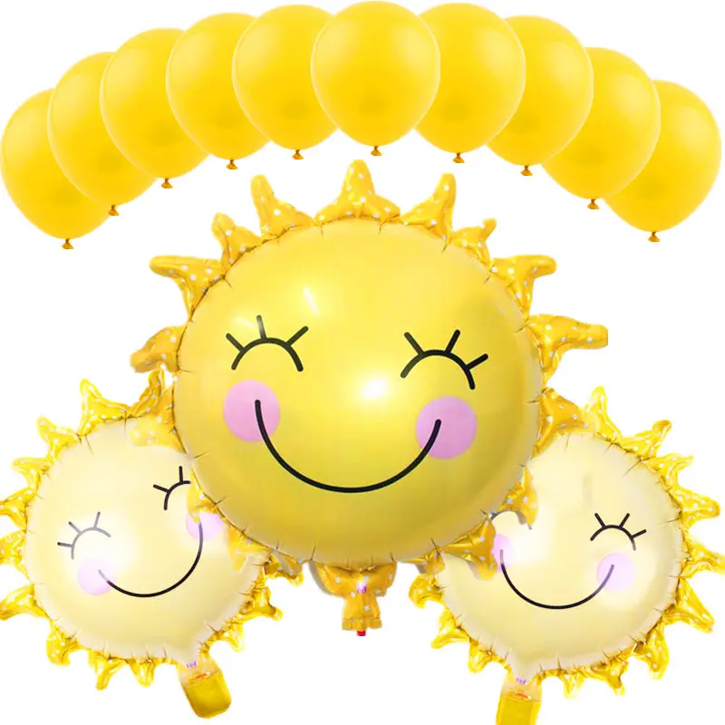 

Hot 13pcs/lot sun smiling face Balloon Wedding Party decorate balloon