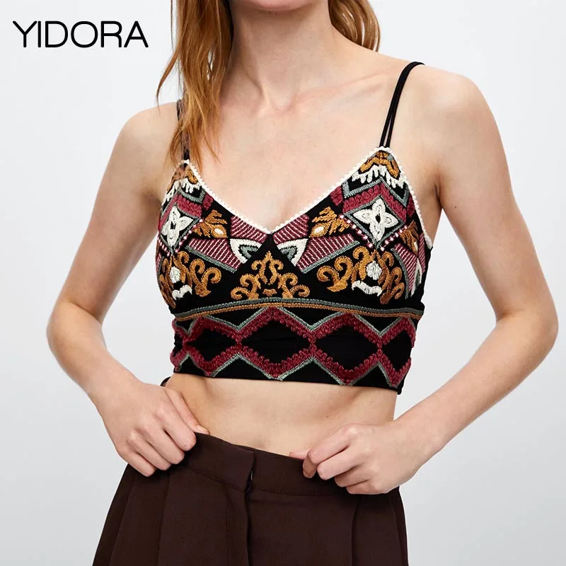 embroidered bustier top