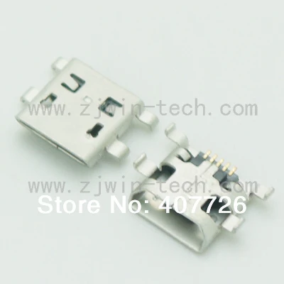 10 шт./упак. Micro USB Jack2.0 планшет телефон зарядное гнездо 5pin DIP(Тип косой) Ультра маленькие монтажные муфтовый стыковочный USB Коннектор