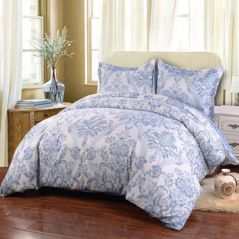 

3pcs Duvet Cover Set Polyester luxury Printed Soft Include Quilt Cover Pillow Cases Twin Queen King