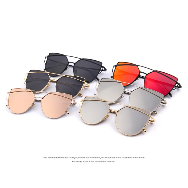 MERRYS, модные женские солнцезащитные очки "кошачий глаз", классические, брендовые, дизайнерские, двухлучевые солнцезащитные очки с зеркальным покрытием, Плоские линзы S7882