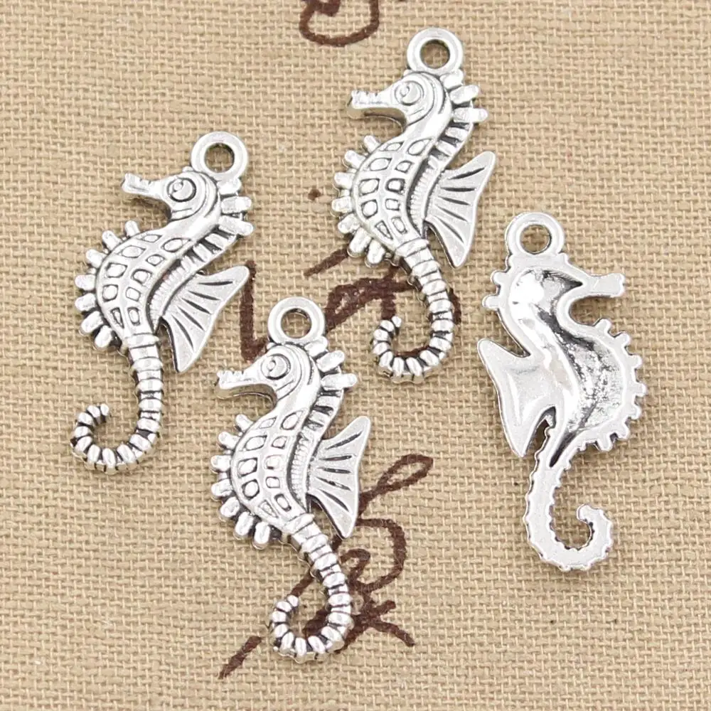 12 шт. Подвески Hippocampus/Морской конек 29x12 мм Античная решений Подвеска fit винтажные