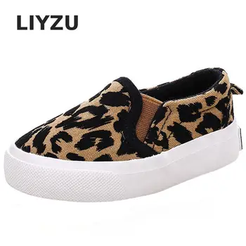 

Spring Kids Shoes Boys Girls Casual Shoes Fashion Leopard Print Comfortable Canvas Shoes Children Sneakers Slip On Loafers