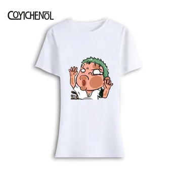 

One piece Anime Monkey D Luffe cute O-neck Women T-shirt Modal cosplay Print plus size T-shirt COYICHENOL