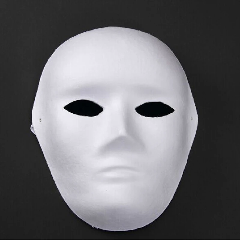 Взрослые женщины мужчины белая целлюлозная маска DIY самостоятельное Рисование пустые маски для лица Косплей Реквизит на праздник, украшение для платья Хэллоуин Рождество - Цвет: men