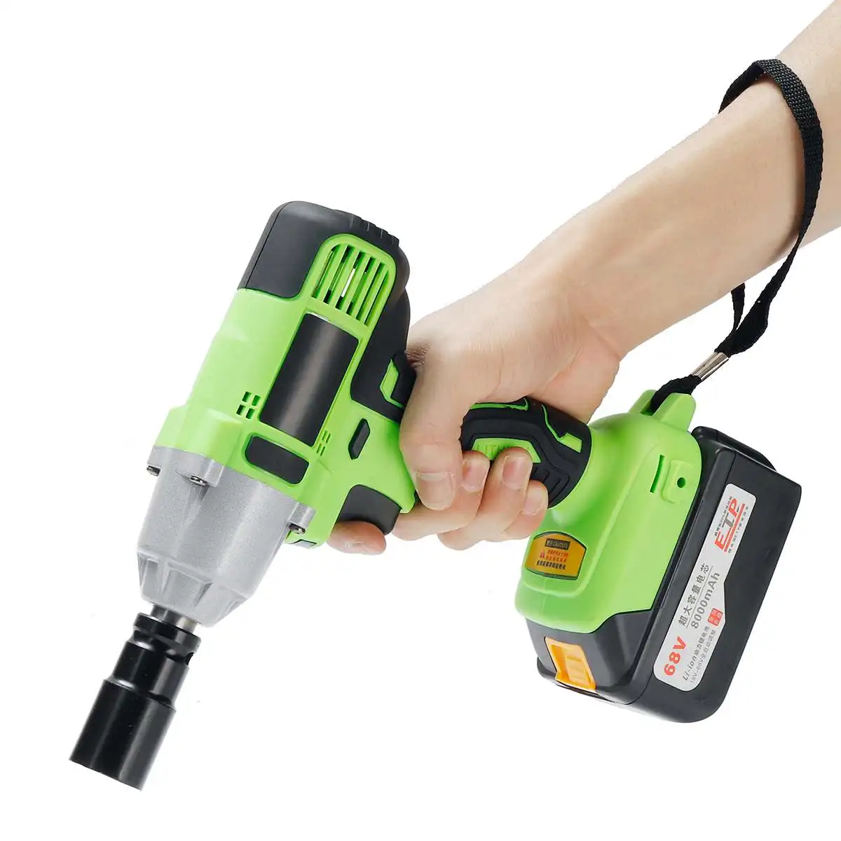 

New Arrival Cordless Electric Impact Socket Wrench 68V 8000mAh 400N.m Max Driver Hand Drill Installation Power Tools Home DIY