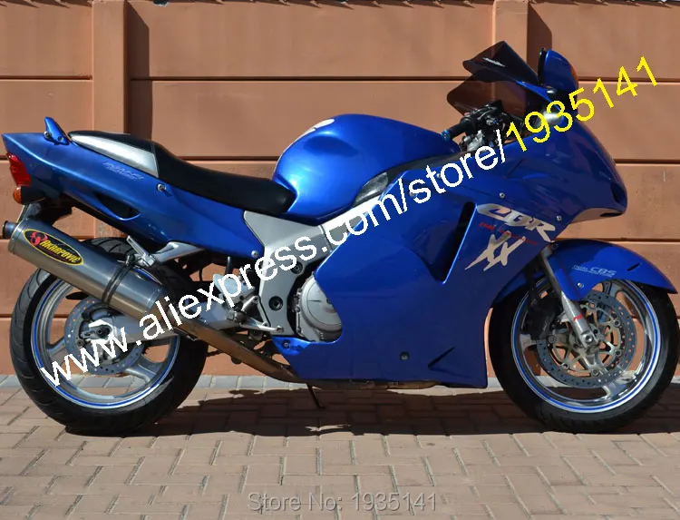Для Honda CBR1100XX 96 07 детали CBR 1100 XX 1996 2007 полностью синие Черные ABS Обтекатели для