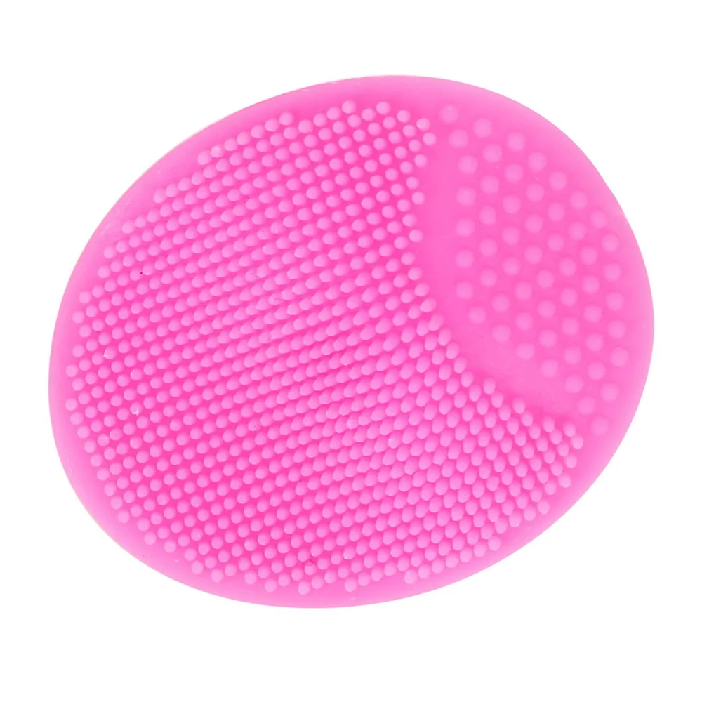 HILIFE Face Wash Pad Baby Shower Super Soft Facial Clean Brush Sponges Scrubbers to Exfoliating SPA Blackhead - Color: Light Rose Red