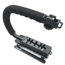Uchwyt w kształcie litery C uchwyt ręczny stabilizator wideo do aparatu DSLR Nikon Canon Sony i lekki przenośny Steadicam SLR do Gopro