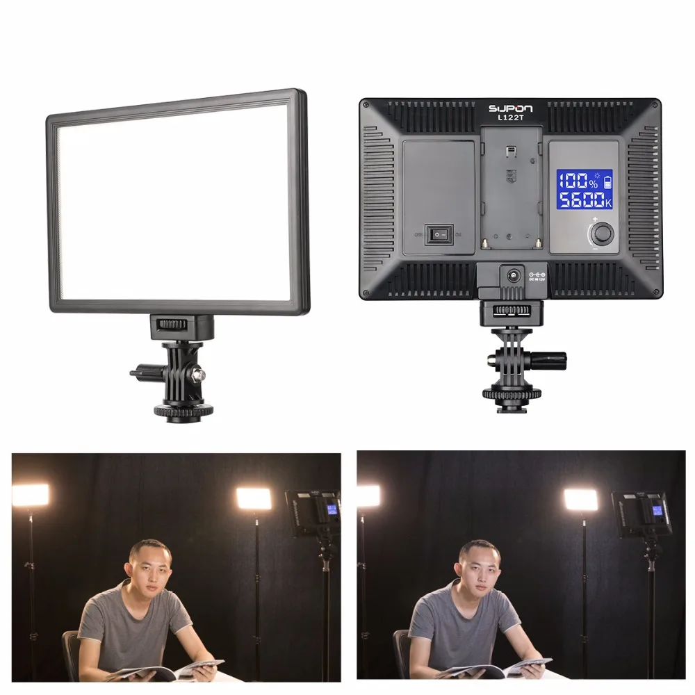 Светодиодный светильник SUPON L122T 3300 ~ 5600K для видеокамеры студийный фотографии youtube