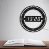 Circular Photoreceptive LED Digital Wall Clock Modern Design Dual-Use Dimming Digital Clocks For Home Decoration US EU PLUG ► Photo 3/6