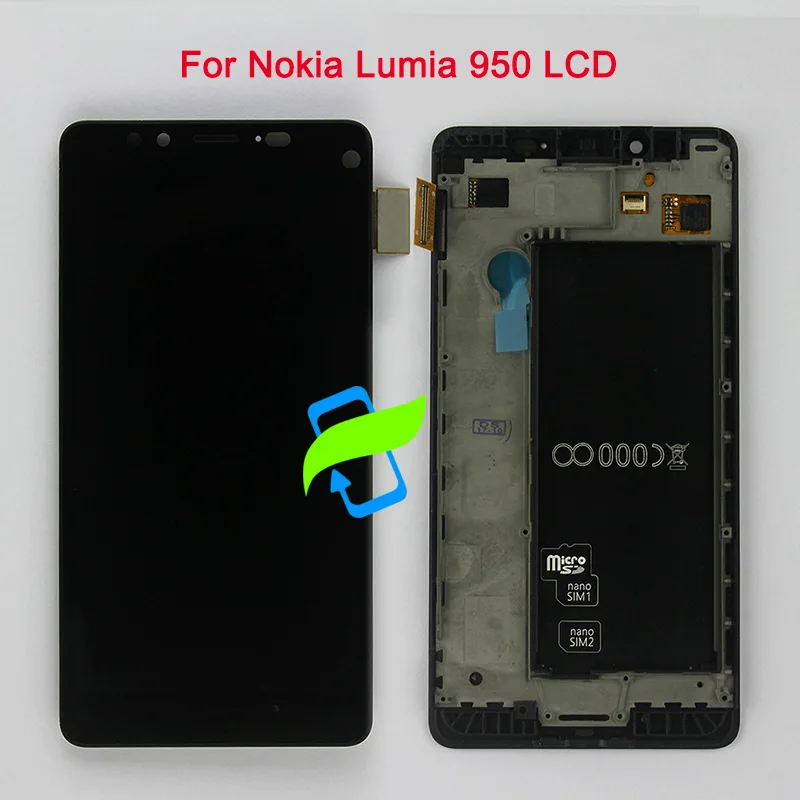 

5.2" Original AMOLED Display For Nokia Lumia 950 LCD Touch Screen Digitizer With Frame Assembly For NOKIA 950 LCD Display Screen