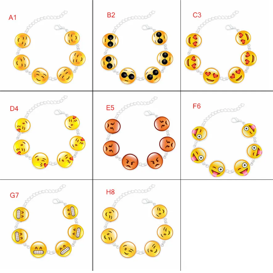 

Bracelets For Women Men New Emoji Charm Bracelet Premium Quality Jewelry Xmas Gift charm homme femme 2018