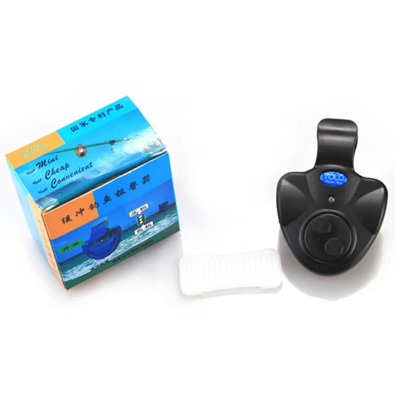 Vara de Pesca Alerta de Luz Eletrônico do Finder Preto Universal Alarme Som Led Clip on Pesca Rod 2016 s 4 High Quality Esporte e Lazer