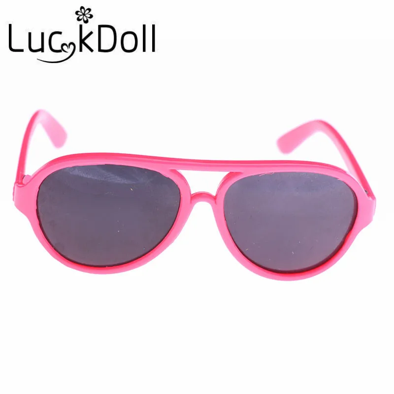 LUCKDOLL эллиптической формы солнцезащитные очки подходят 18 дюймов Американский 43 см детская кукла одежда аксессуары, игрушки для девочек, поколение, подарок на день рождения - Цвет: m108