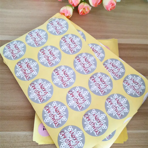 

150pcs/lot Vintage Merry Christmas Theme Round Sealing sticker DIY Gifts posted Baking Decoration label Multifunction