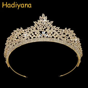 

Crowns Hadiyana Women Wedding Gift Fashion Charm Jewelry Tiaras Zircon Luxury Gift BC3846 High Quality Bridal Hair Accessories