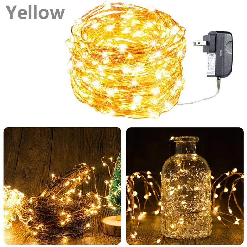 Extra Long 30m 300led Starry String Lights on a Flexible Copper Wire 7 colors choice Decor Lamp string lights set 40JA1105