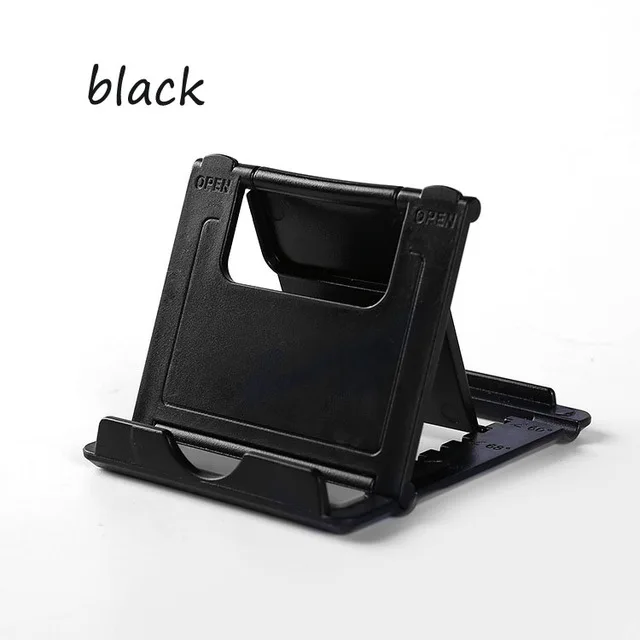 Универсальный настольный держатель подставка держатель для сотового телефона планшета тренд сплошной цвет Портативный не регулируемый фиксированный угол - Цвет: C14-black