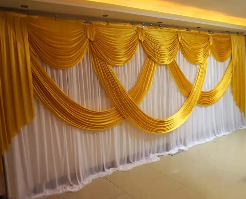 3m 6m 10x20ft 2018 Wedding Backdrops Curtain With Luxurious Gold