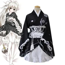 Японское женское кимоно юката с Obi представление танцевальное платье молодой девушки сладкий Косплей Костюм Леди атласный Печатный сценический костюм