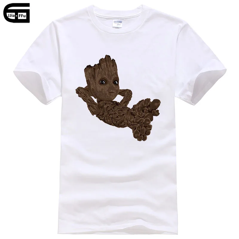 

Newest Guardians of the Galaxy Men t-shirt groot Summer funny I AM GROOT T Shirt Male Cool Tops Tees T225