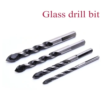 

4 Pcs 6/8/10/12mm Drill Bits Set Head Porcelain Spear Head For Glass Ceramic Tile Marble Wall Triangle Core Drilling
