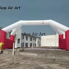 Свободно стоящая гигантская белая красная цель надувной старт финишной линии арки, арки ворота для открытия церемонии Ace Air Art