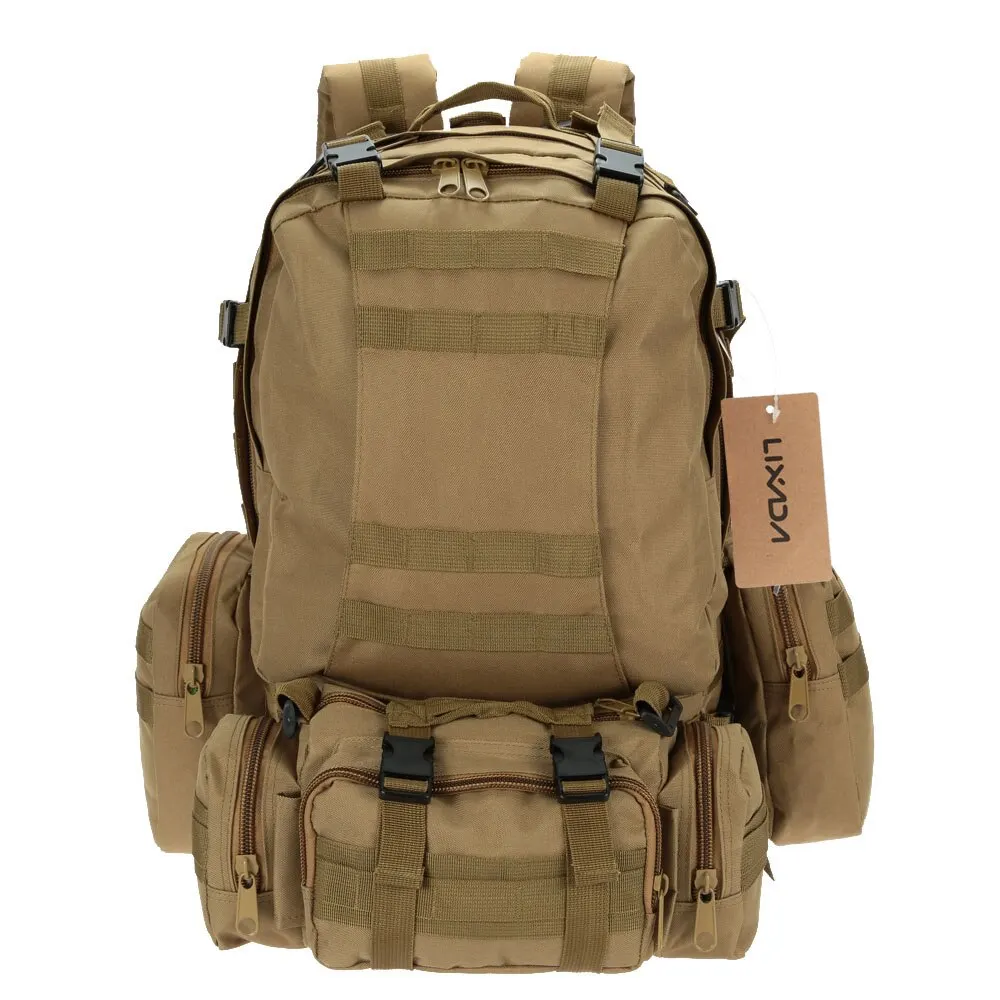 Lixada, спортивные сумки, военная сумка, тактический рюкзак, многофункциональные лямки, рюкзак, для спорта на открытом воздухе, кемпинга, Путешествий, Походов, сумка - Цвет: Желтый цвет