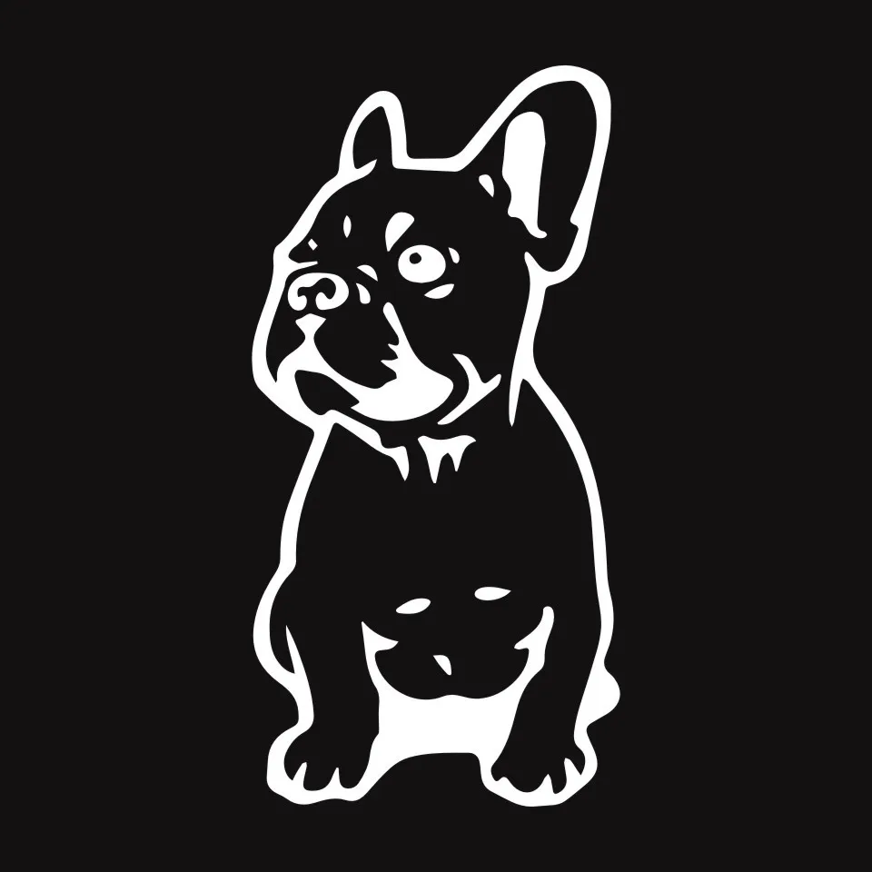 Cunymagos FRENCH BULLDOG Dog Pet Breed Vinyl Decal Funny Animal Car Sticker Dog Sticker Auto Motorcycle Car Styling 7.5CM15 (4)