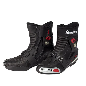 

RIDING TRIBE Over Ankle Motocycle Boots Dirt Bike Off-Road Racing Riding moto shoes Motocross Racing Boots Black big szie 40-45