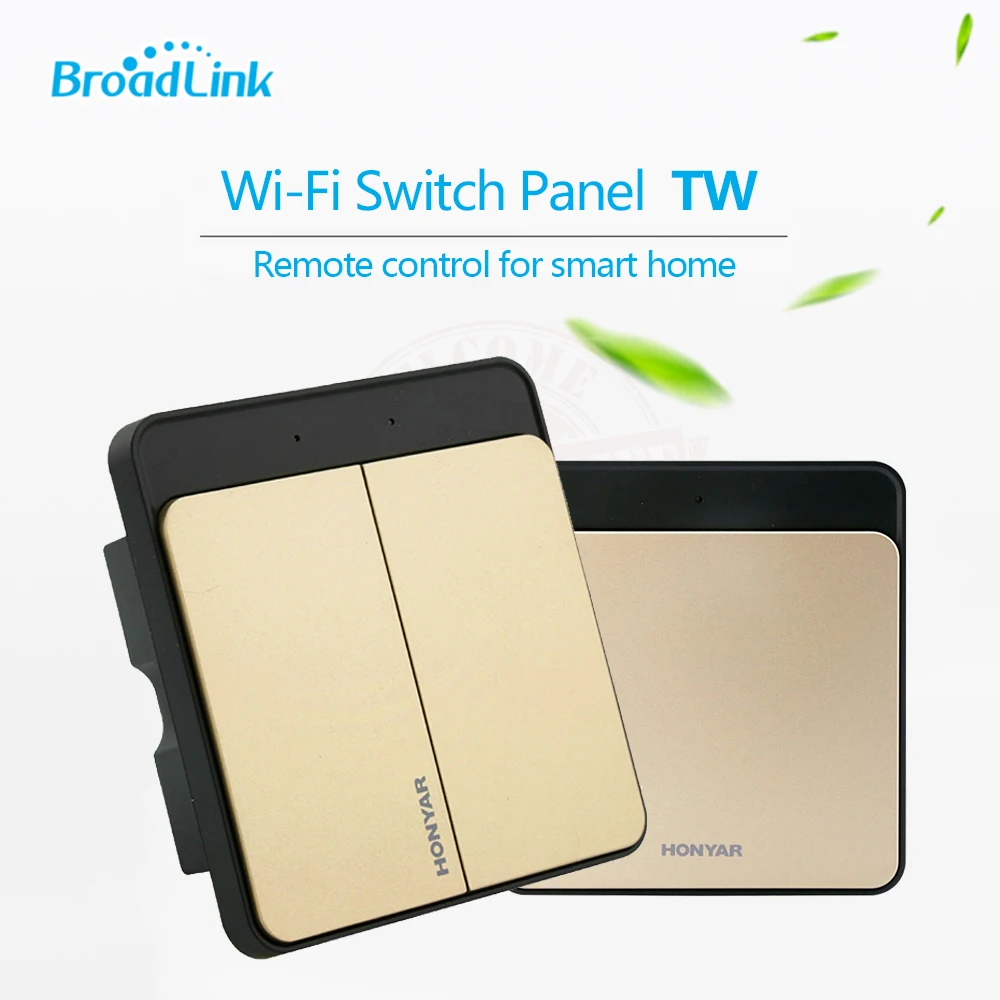 

BroadLink Honyar 315Mhz Smart Home Wall Light Switch, WiFi control from smart phone, single live wire connection