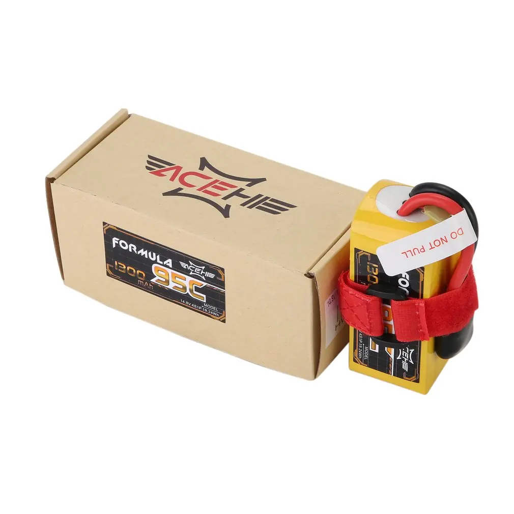 ACEHE 1300 mAh 95C 14.8 V 4S1P 22.2WH قدرة عالية تصنيف يبو RC البطارية مع XT60 التوصيل ل FPV سباق سيارة قارب