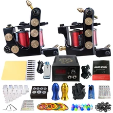 Footswitch новые комплекты татуировок Электропитание 2 шт. Rorary захват машины татуировки тренировочные иглы набор чистящих средств для кожи GUCCTA