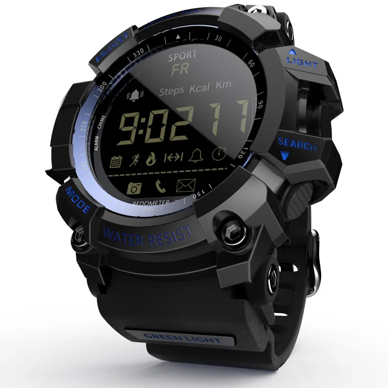 Lokmate bluetooth SmartWatch цифровые часы Шагомер Смарт часы мужские водонепроницаемые IP67 Спорт для ios Android телефон - Цвет: blue