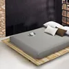 Wholesale solid color sheets fitted bed sheet elastic mattress cover bed linen bedspread polyester cotton single twin full queen 1