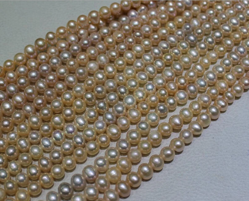 Wholesale Real Pearl Bead 7 8mm 15'' Light Pink Natural Freshwater