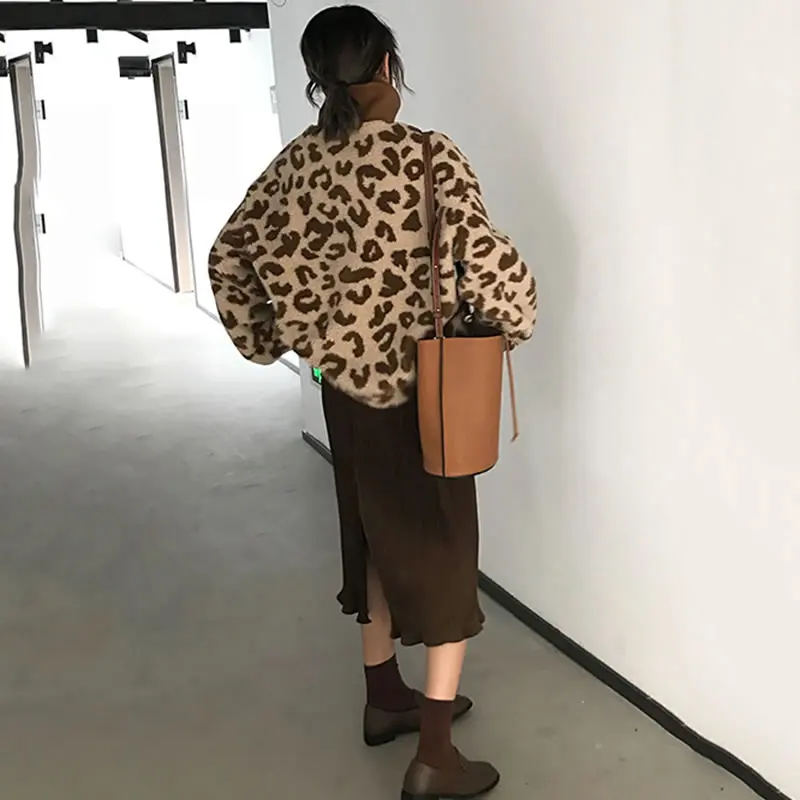 De Picture Zll2715 See Corée xitao2019 Zll2715 Manches Stand Collier Col Nouvelles Femmes Léopard Complet see Mode Occasionnel Sweat Été Printemps 8n0OkwP