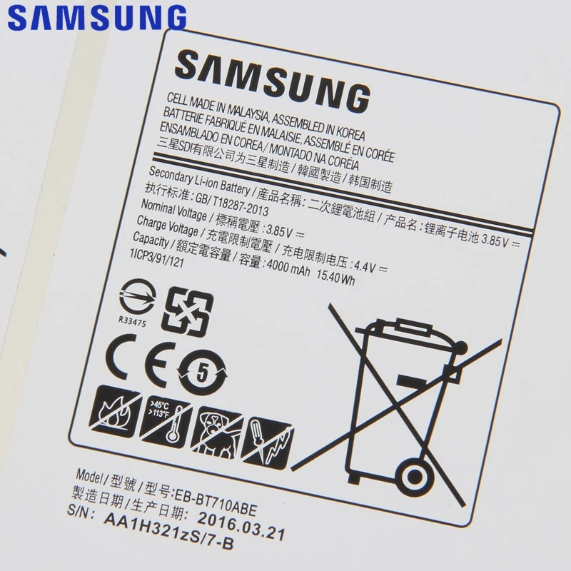 Original Replacement Samsung Battery For Galaxy Tab S2 8.0 T710 T715 T715C SM T713N T719C EB-BT710ABE 4000mAh