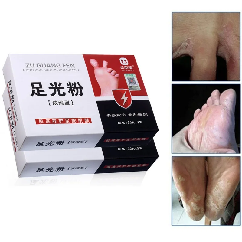 

3 Bags Foot Bath Powder Anti Beriberi Feet Care for Athlete's Foot, Foot Odor, Sweat, Itching, Peeling, Beriberi, Tinea Pedis
